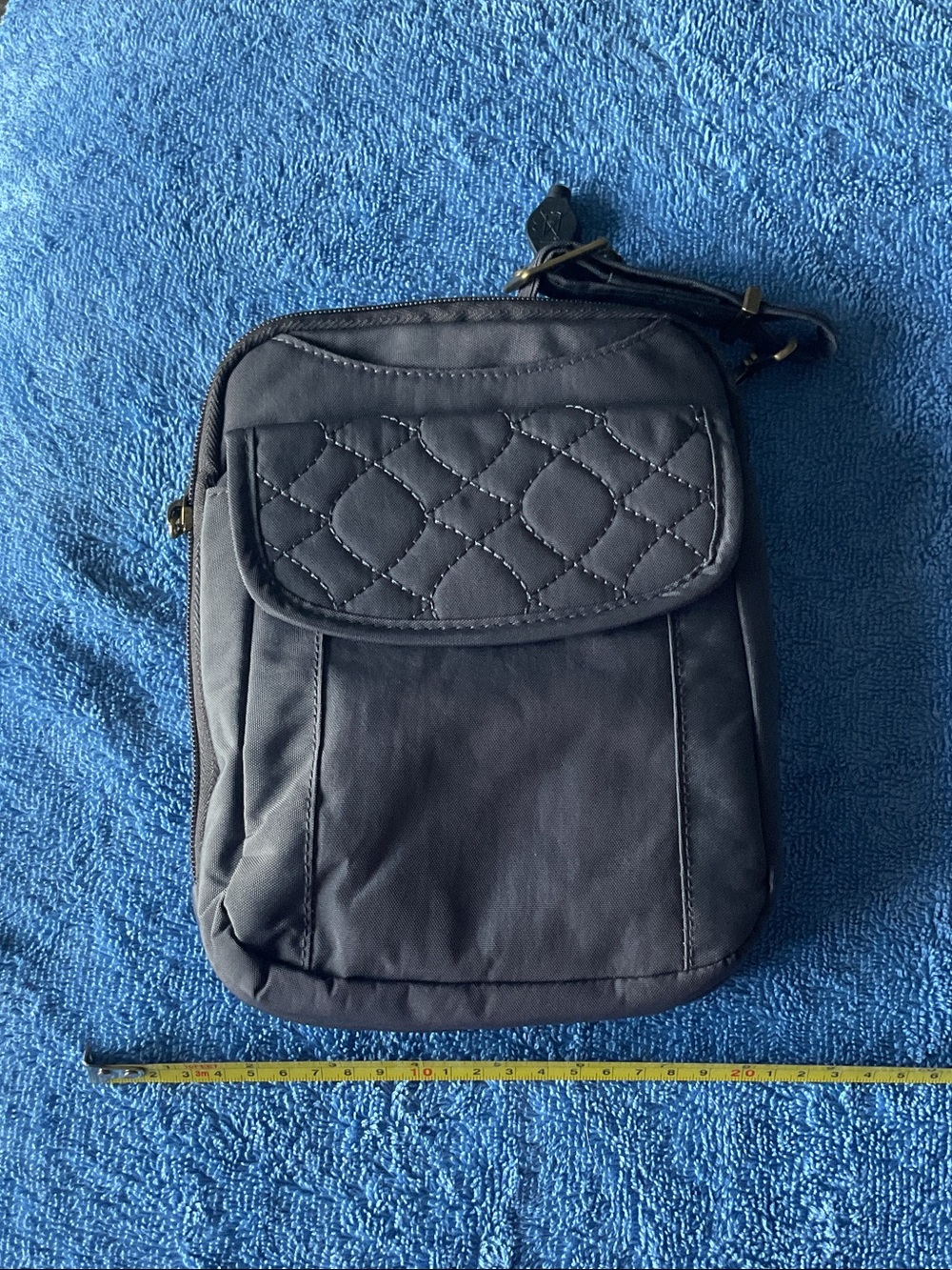 Womens  Black Quilted Crossbody Bag - Compact Everyday Carry